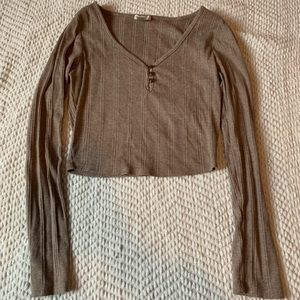adorable long sleeve button top